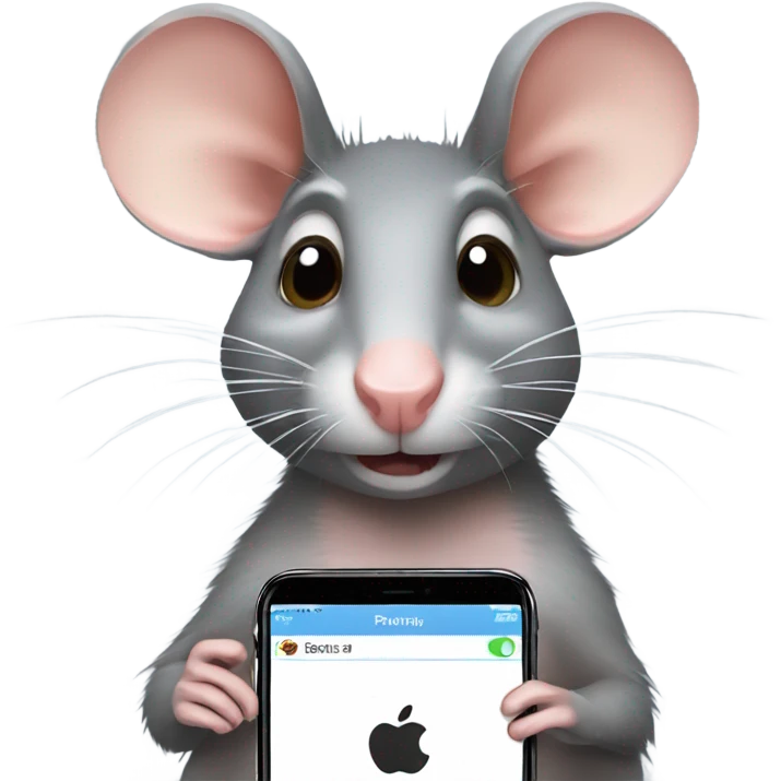 Rat with an iPhone  emoji