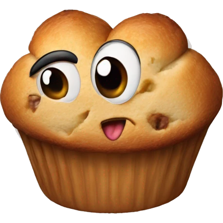 Muffin in the shape of a heart emoji