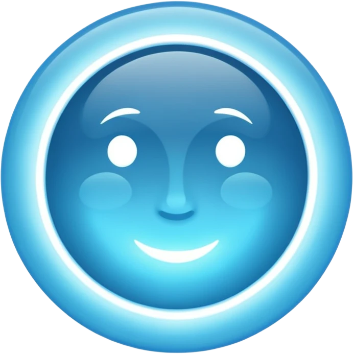 light blue glowing circle emoji