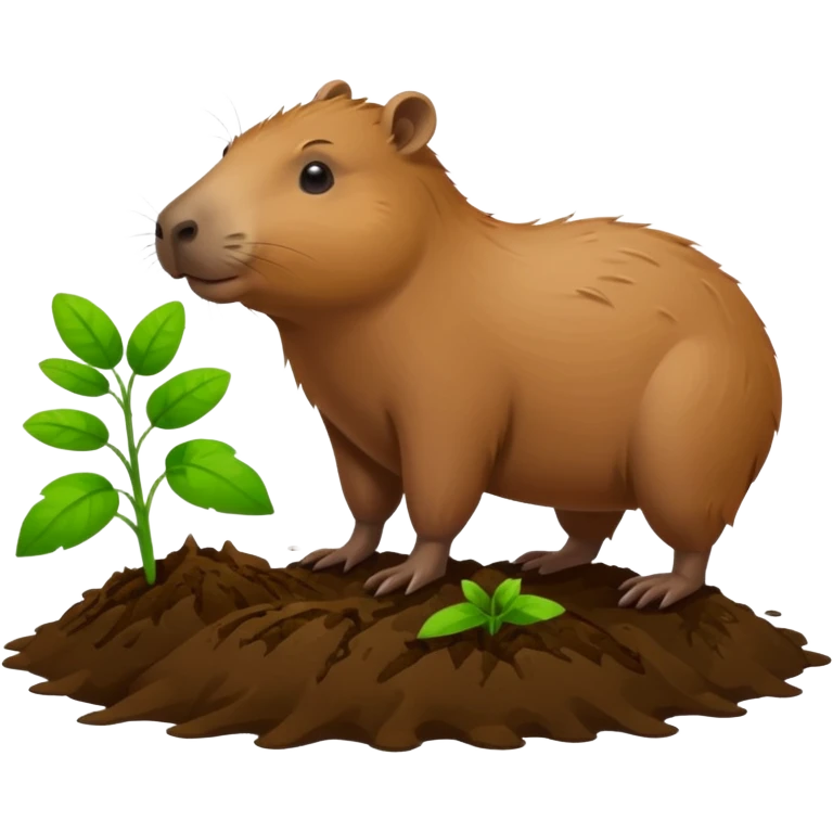 capybara is doing the gardening emoji