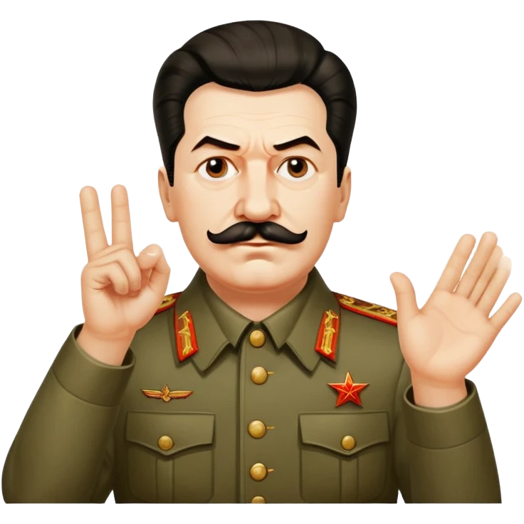 stalin gesturing NO emoji
