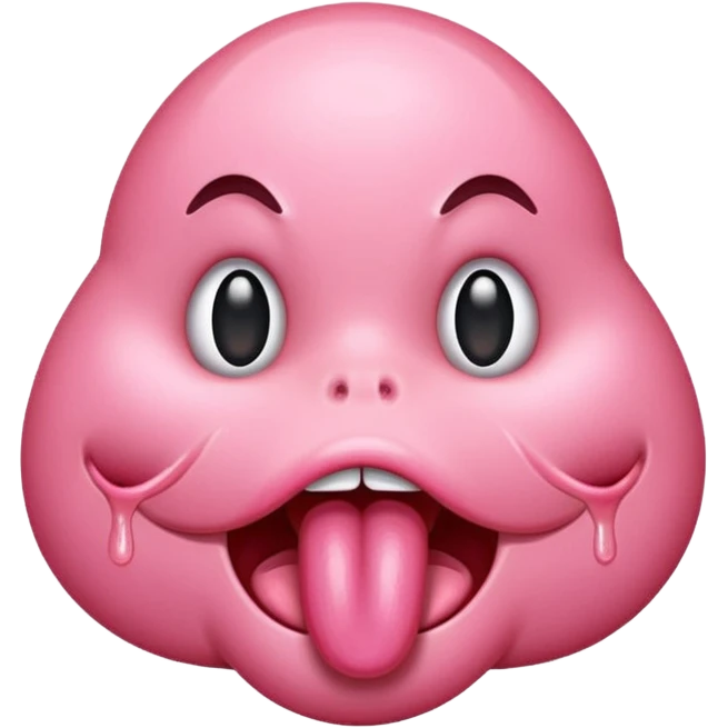 freaky drooling toungue out emoji