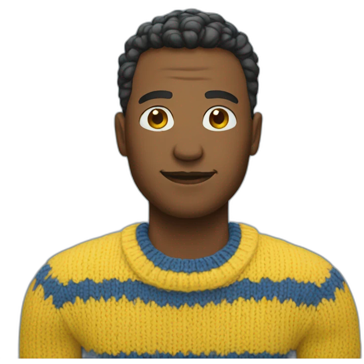 man in blue and yellow sweater emoji