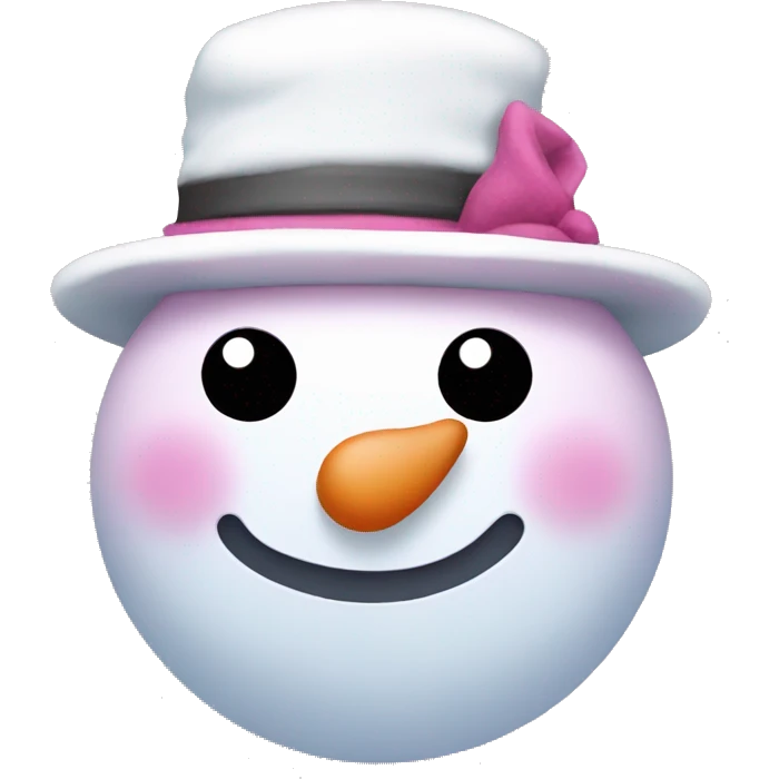 Pink snowman  emoji