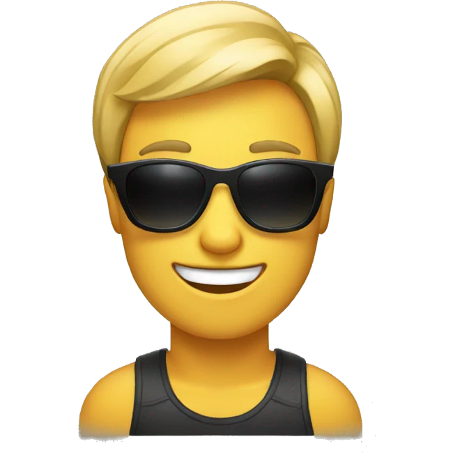  selfie with sunglasses. emoji