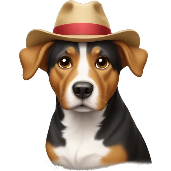 Dog wearing hat emoji