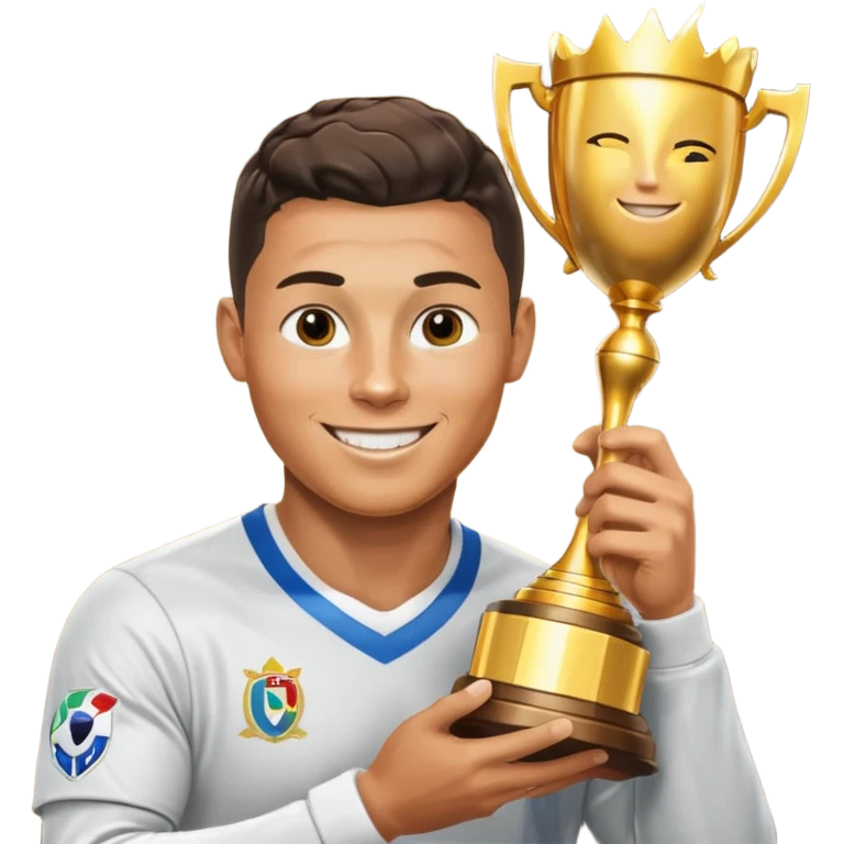 Ronaldo with ballon d'or emoji