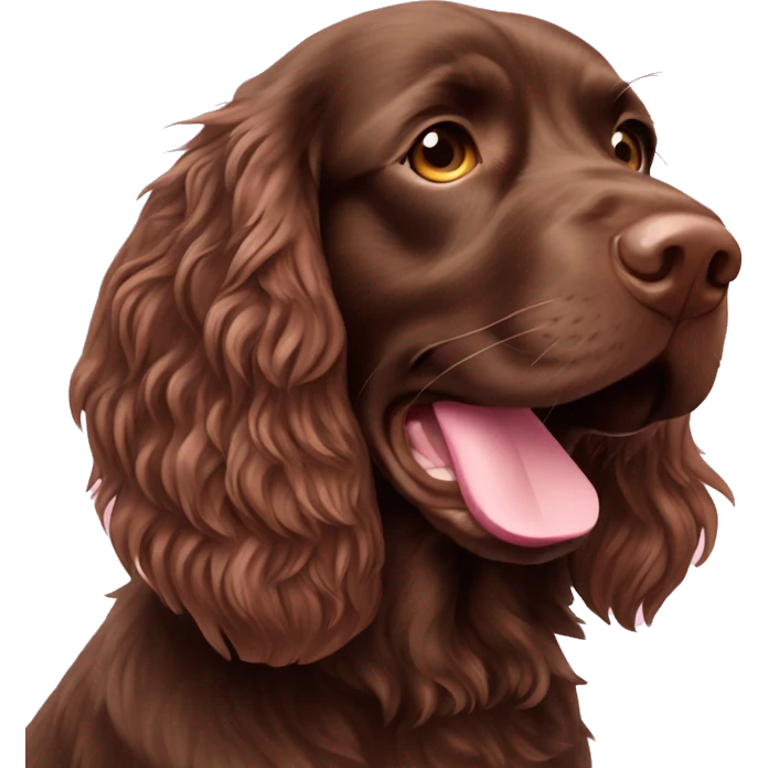Boykin Spaniel wearing a pink sweater  emoji