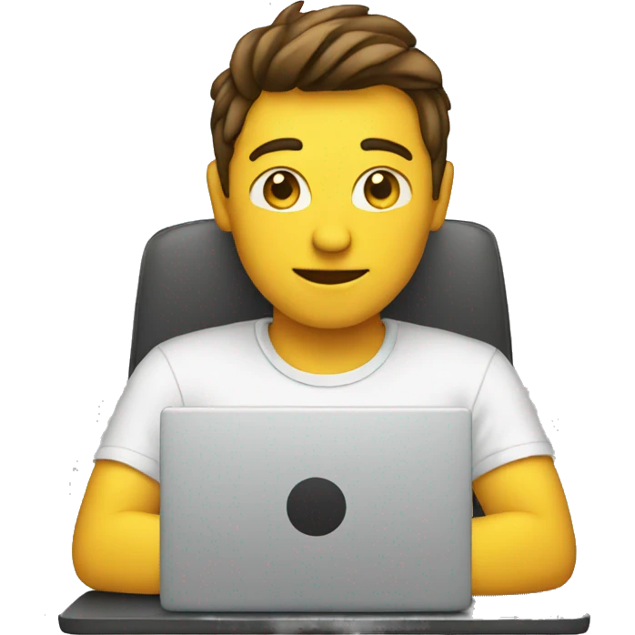 Human with laptop emoji