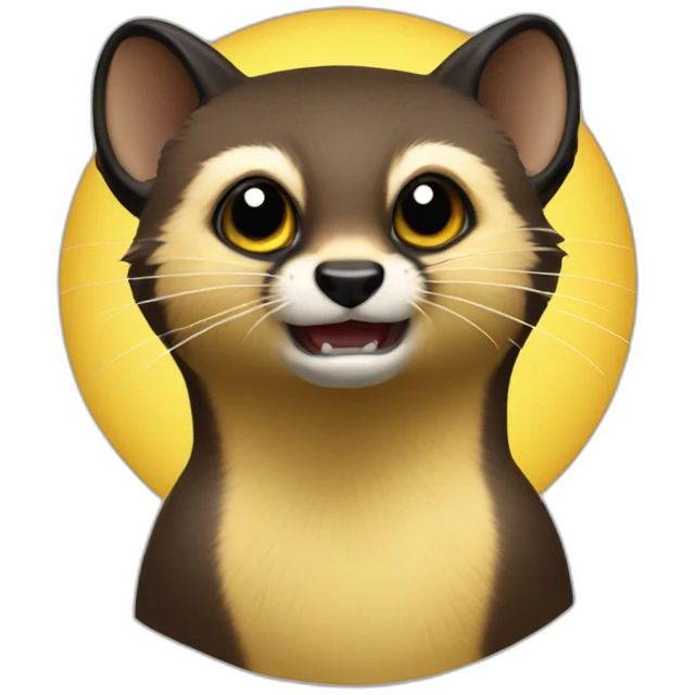 angry yellow throated marten emoji