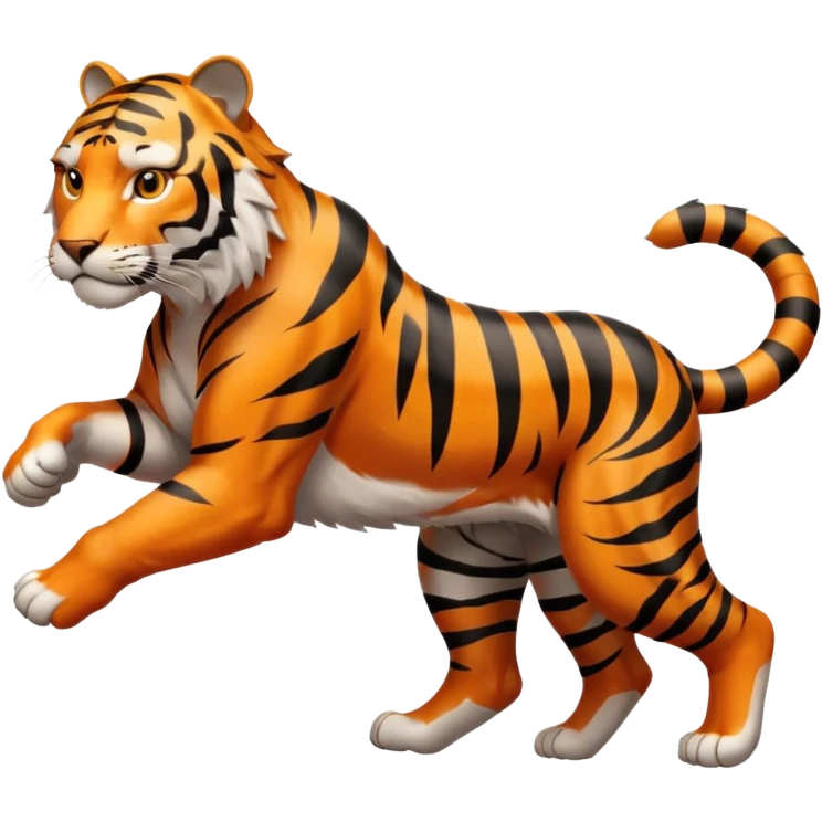 High resolution of a runnig tigar emoji