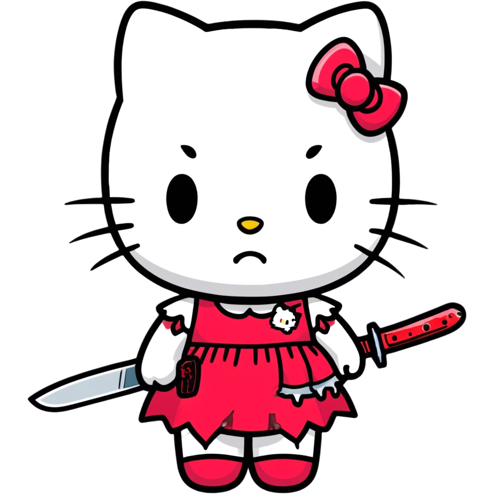 Hello kitty HORROR  emoji