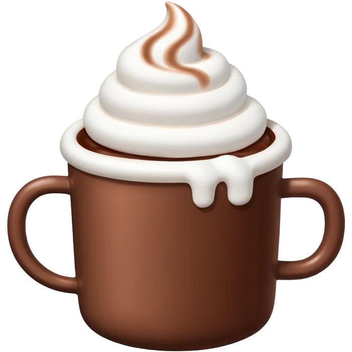 hot chocolate with marshmallow emoji