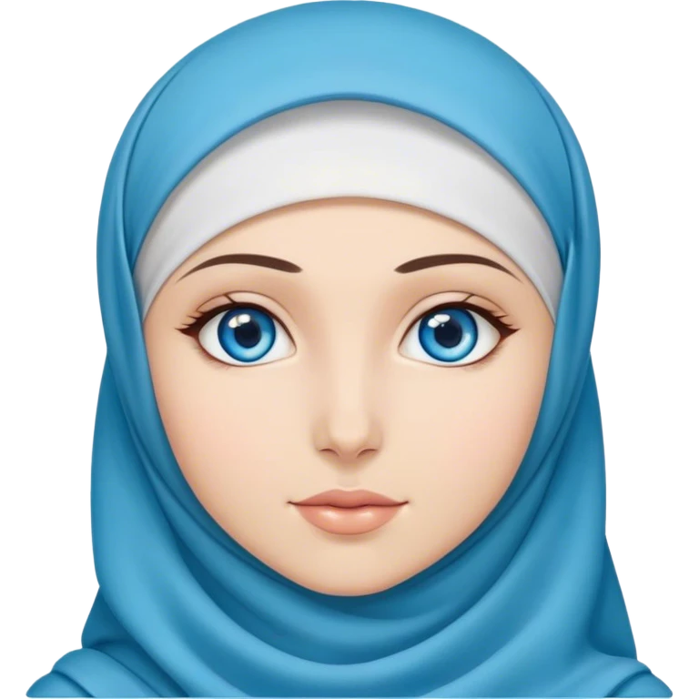 Turkish beautiful finish Konya girl blue eyes with ramadan design hijab  emoji