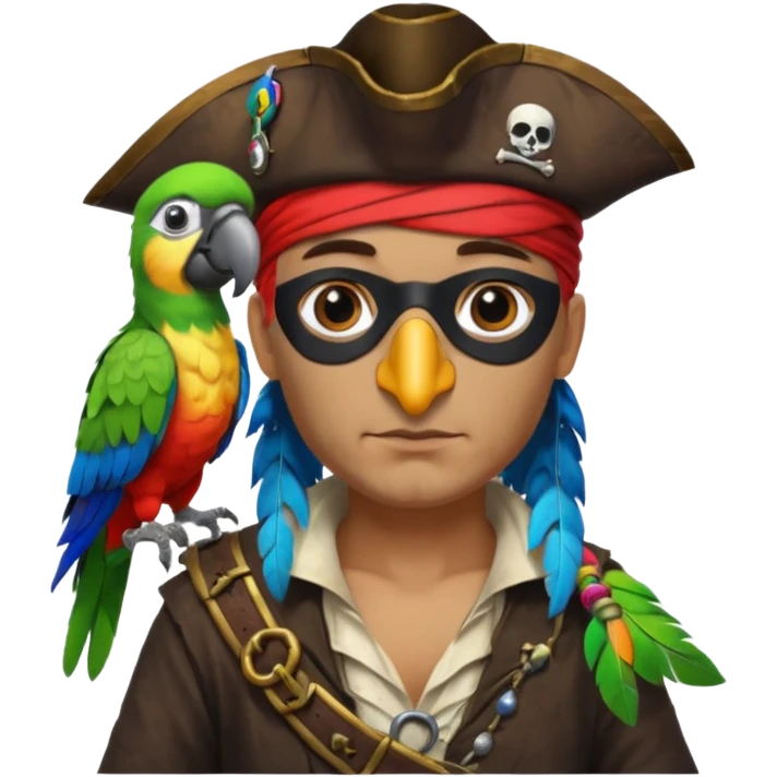 pirate and parrot emoji