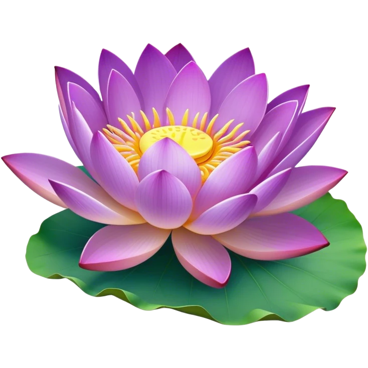 bouquet purple Nymphaea lotus,stem, Nymphaea Lotus leaf emoji