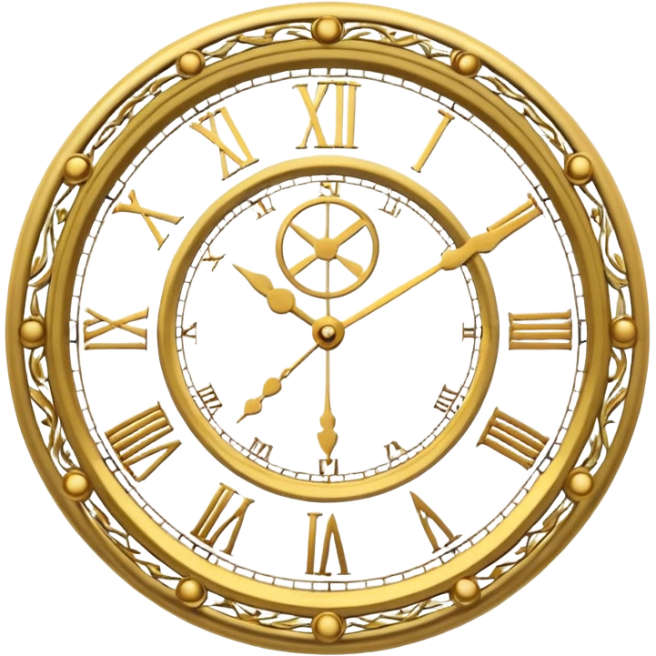 wall clock, royal emoji