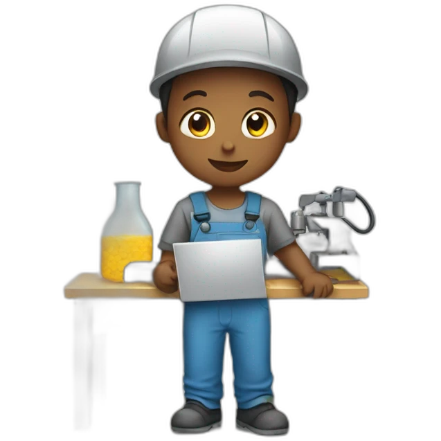 kid working in a factory emoji
