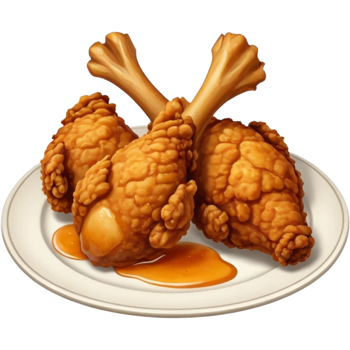 fried chickens legs on the plate emoji