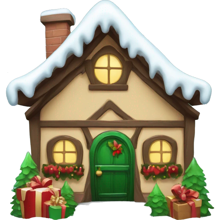 christmas elf house emoji