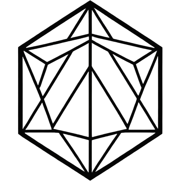 Create an emoji in which it is representing AI logo similarly like the logo of Chat GPT ,Gemini but different completely different and very professional not simple and try to make it in black and white colour emoji