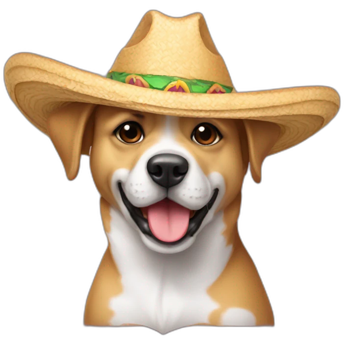 Perro con sombrero emoji