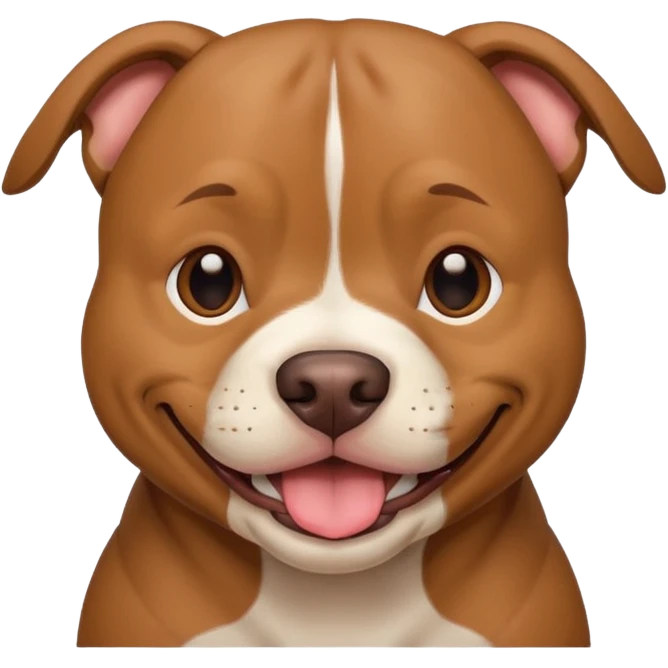 Pitbull dog Happy face. emoji