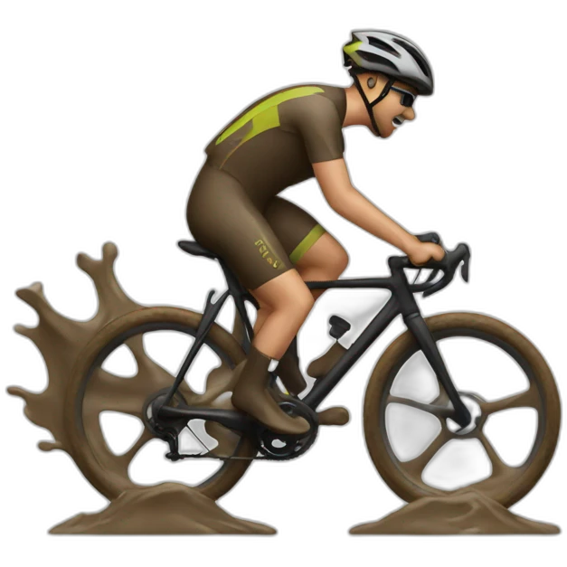 Cycling in mud emoji