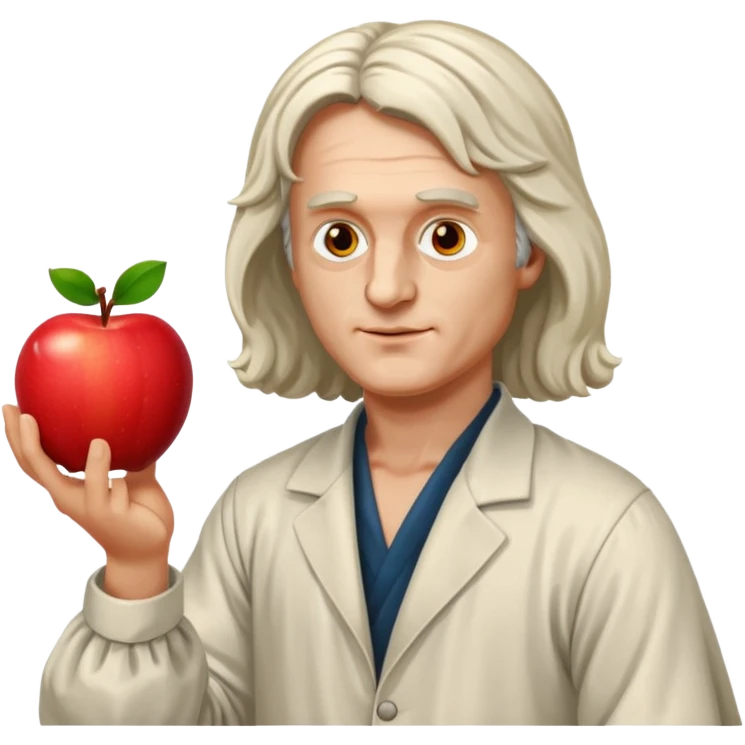 isaac newton hold an apple emoji