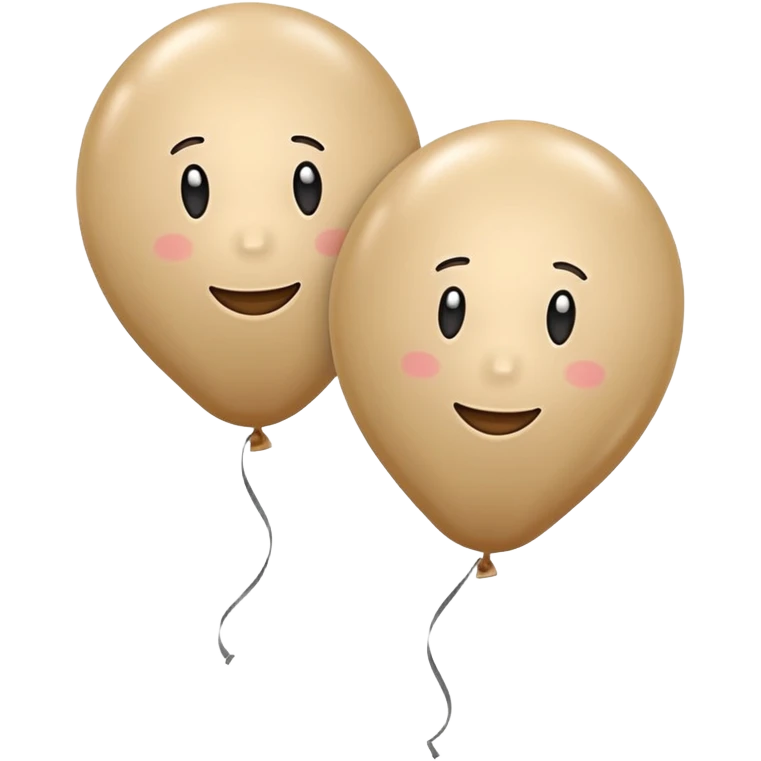 Two beige balloons emoji