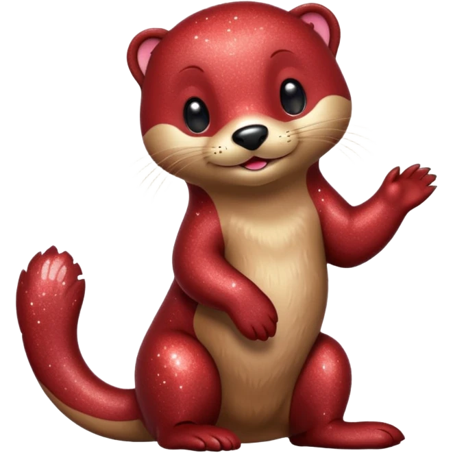 red glitter otter emoji