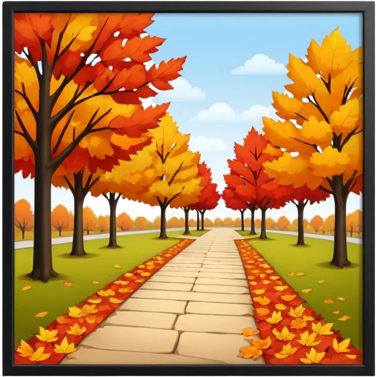 park in autumn emoji