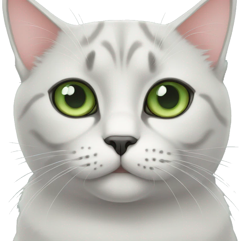 british cat green eyes  emoji