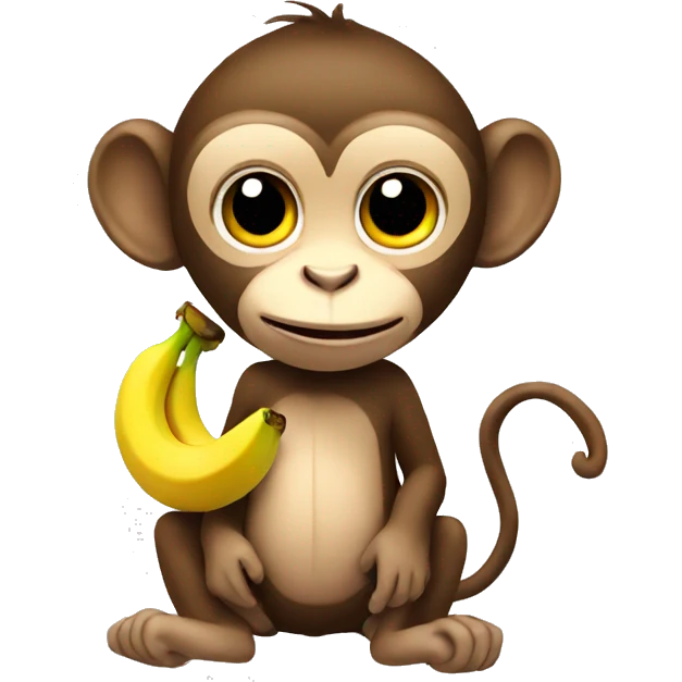 Monkey with a banana  emoji