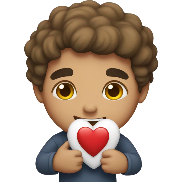 holding a heart  emoji