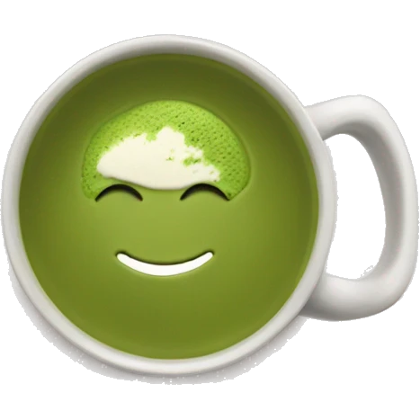 Aesthetic matcha in a mug emoji