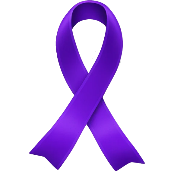 Purple ribbon  emoji