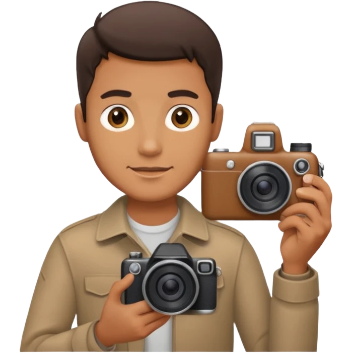  مرد دوربین به دست می‌خوام چهره دیده نشه انگار داره عکس میگیره  emoji