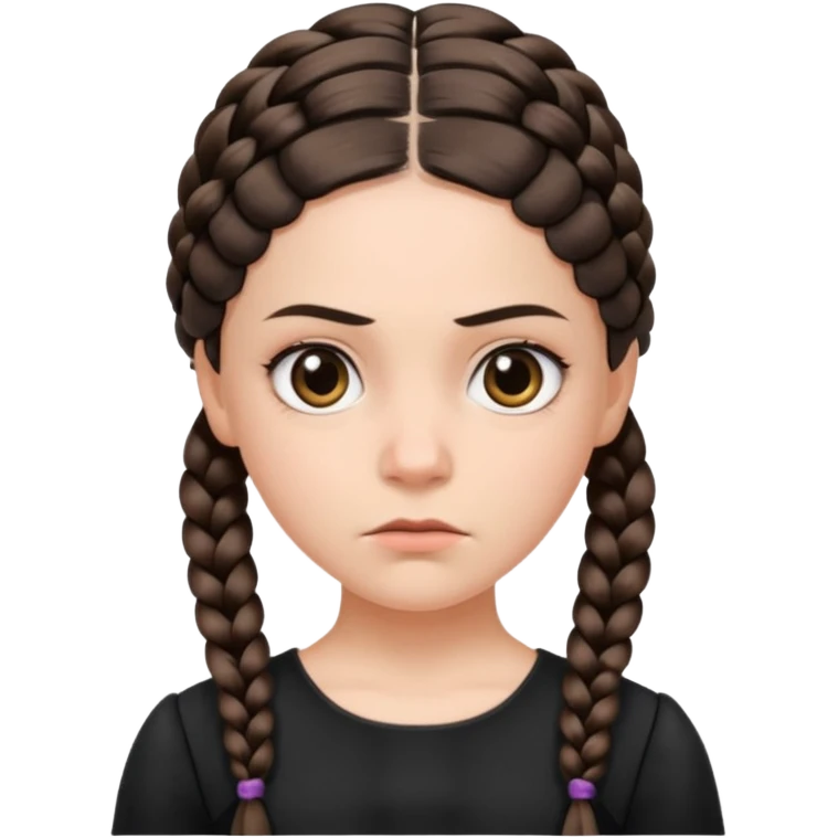 Wednesday with the two braids emoji