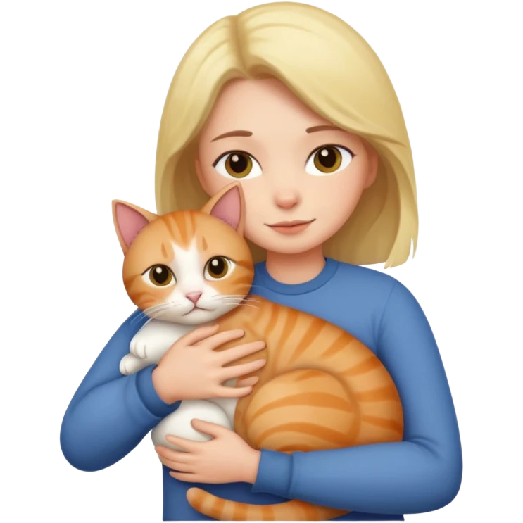me hugging my cat emoji