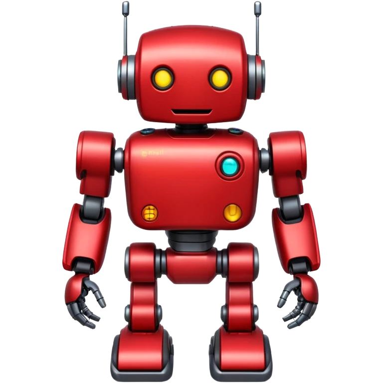 RED Robot Cyberpunk Happy emoji