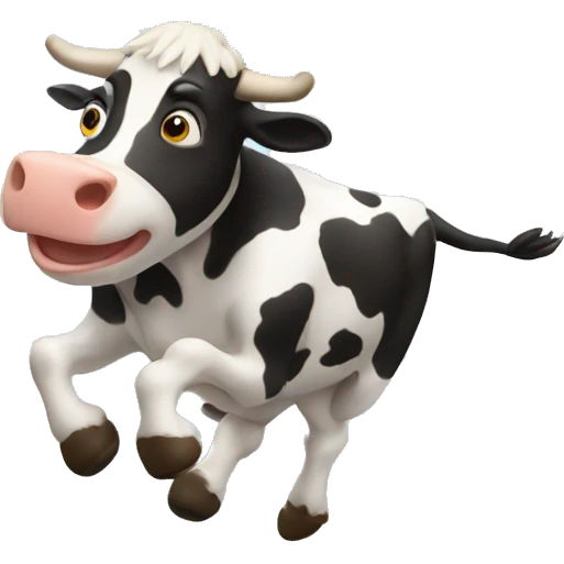 Cow jumping off plane  emoji