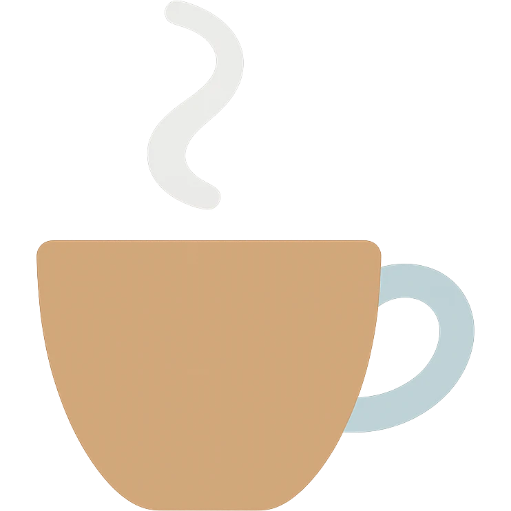 coffee cup icon with color emoji