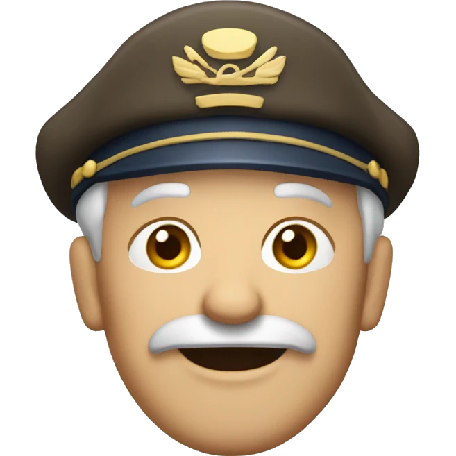 Old man wearing captain’s cap emoji