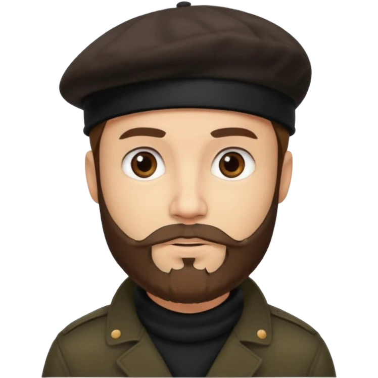 Man with Dark Beret – Brown beard, black beanie.






 emoji