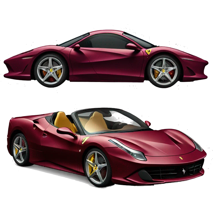 Burgundy Ferrari car emoji