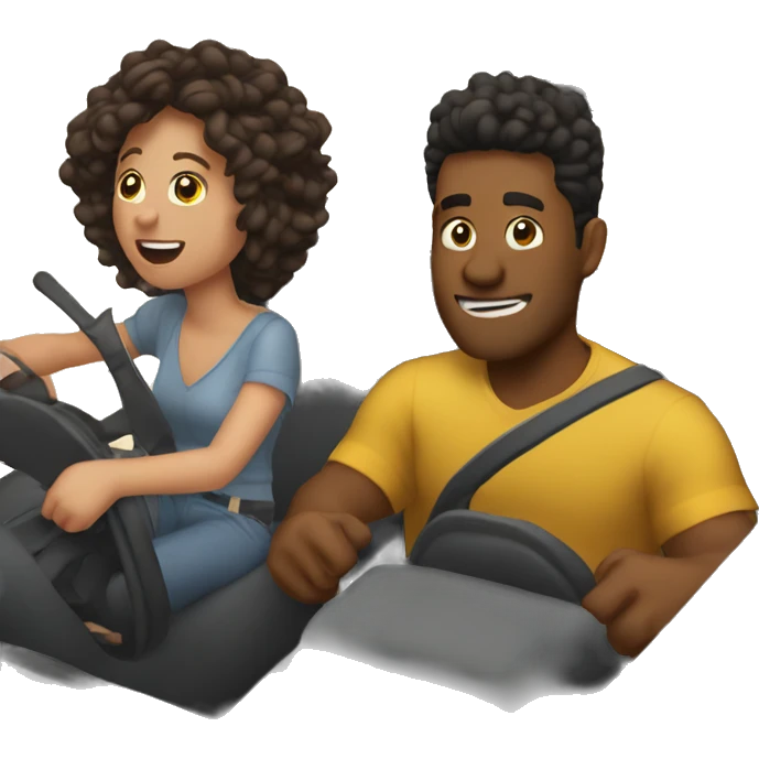 me and my girlfriend riding in a car singing songs  emoji