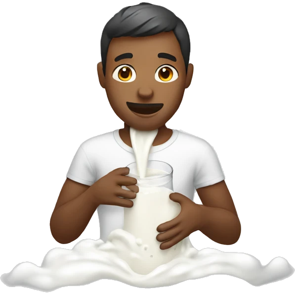a man drenched in milk emoji