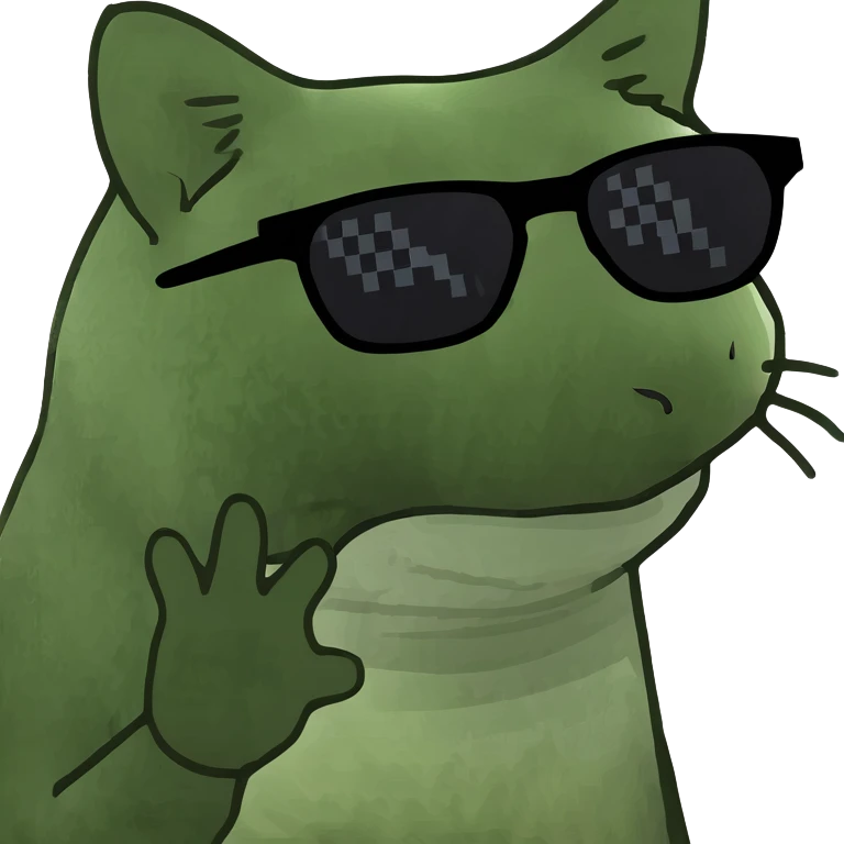Cat with sunglasses emoji
