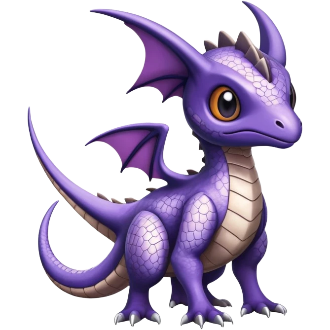 Shiny Cute Adorable Aerodactyl-Noivern-Hybrid-Creature with pattern-markings emoji